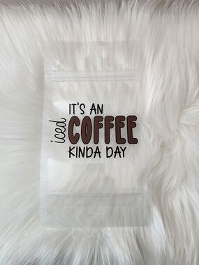 Drink pouches - iced coffee with brown and black